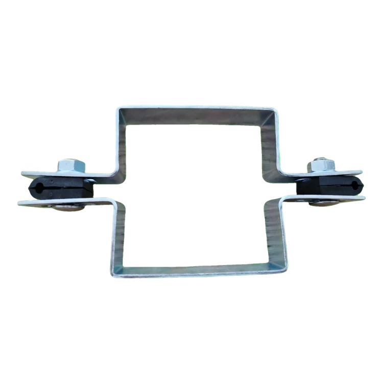 Abrazadera para panel de valla, cuadrada, intermedia, 100×100 mm, galvanizada 001-617 (2)