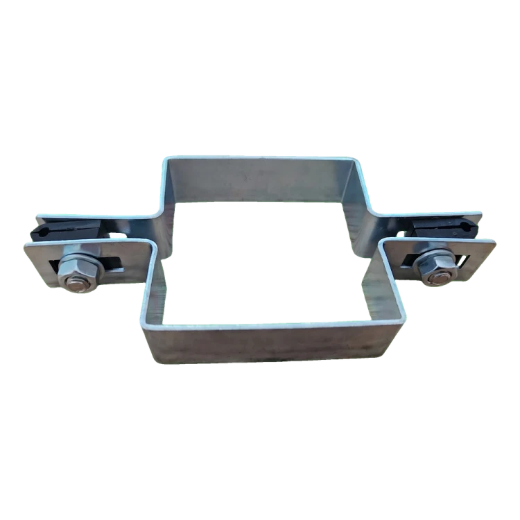 Abrazadera para panel de valla, cuadrada, intermedia, 100×100 mm, galvanizada 001-617 (3)