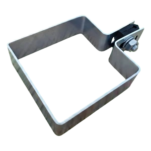 Abrazadera final de valla 80×80 mm galvanizada – juego con espaciadores