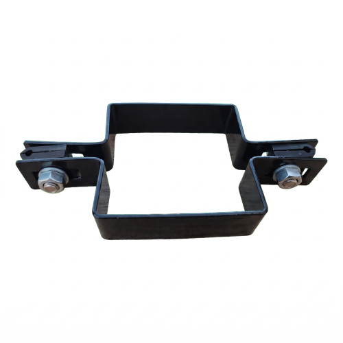 Abrazadera intermedia para paneles de valla 80×80 mm negra RAL 9005 – juego completo 001-616 (2)