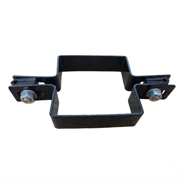 Abrazadera intermedia para paneles de valla 80×80 mm negra RAL 9005 – juego completo 001-616 (2)