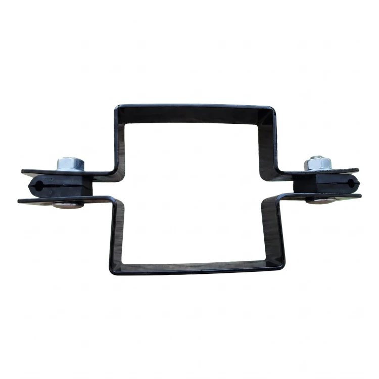 Abrazadera intermedia para paneles de valla 80×80 mm negra RAL 9005 – juego completo 001-616 (3)