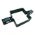 Abrazadera para panel de valla intermedia cuadrada 80×80 mm verde RAL 6005 001-614 (1)