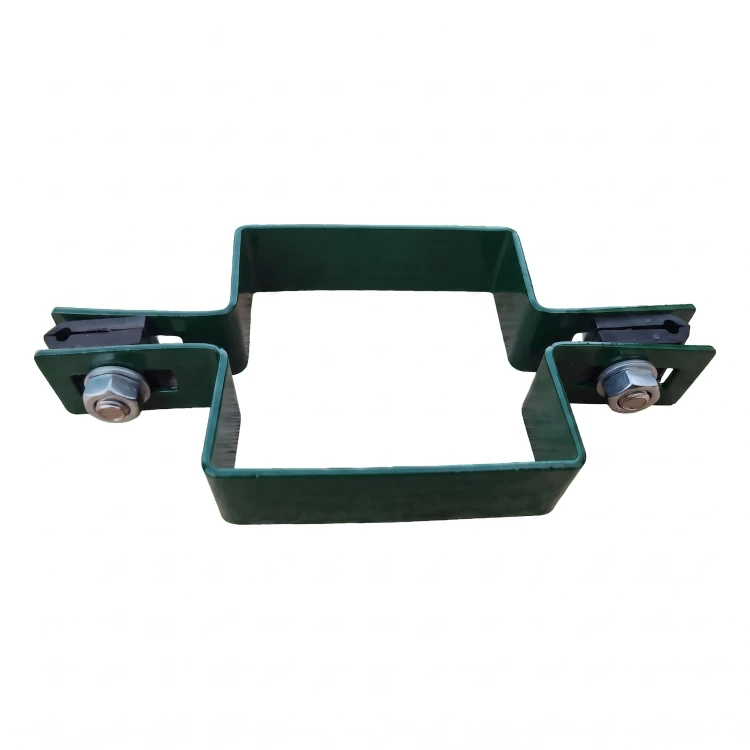 Abrazadera para panel de valla intermedia cuadrada 80×80 mm verde RAL 6005 001-614 (3)
