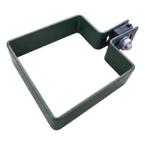 Abrazadera final para valla 80×80 mm verde RAL 6005 – kit de montaje