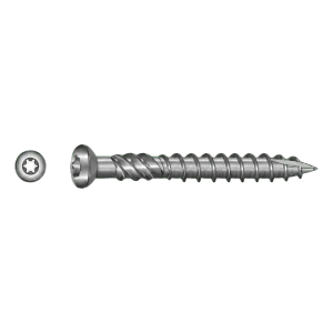 TOBSTEEL Tornillo para terraza Quadra-Speed ART. 9001 acero A2 5,0 x 70 mm TX25