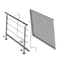 Kit de montaje fotovoltaico para barandilla de balcón modelo Balus 1 GPV-200-01 (3)