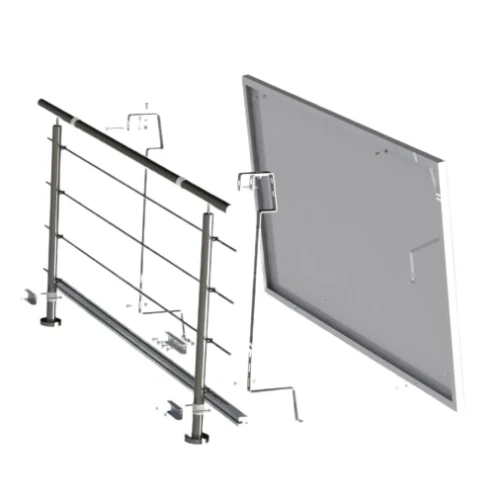 Kit de montaje fotovoltaico para barandilla de balcón modelo Balus 1 GPV-200-01 (3)