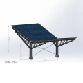 Aparcamiento fotovoltaico para 2 vehículos T Eco 11,4m x 3,3m Cubierta Solar GPV-101-09 (3)