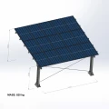 Aparcamiento fotovoltaico para 2 vehículos L 5,7m x 5,2m Cubierta Solar GPV-101-14 (4)