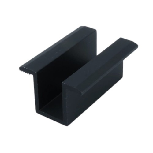 Pinza intermedia H25 L50 con pivote de conexión a tierra Anodizado PV-04-10