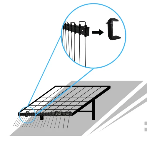 Clips de montaje para picos fotovoltaicos - blanco 30mm PV-400-15 (2)