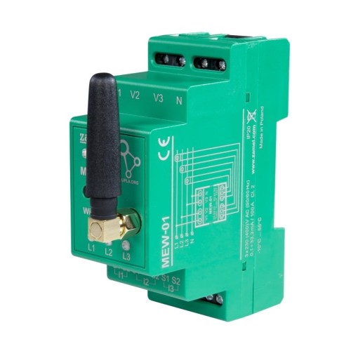 Monitor de energía eléctrica WI-FI 3F+N contador bidireccional para fotovoltaico PV TIPO: MEW-01 SUPLA ZAMEL GPV-401-40