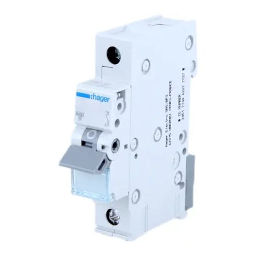 Interruptor automático B 6A 1P 6kA MBN106E HAGER GPV-401-65