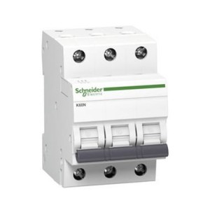 Interruptor automático C 20A 3P 6kA K60N-C20-3 Acti9 A9K02320 SCHNEIDER ELECTRIC