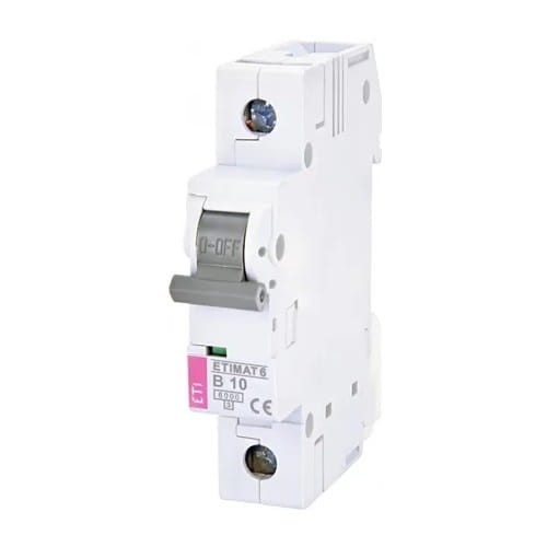 Interruptor automático B 10A 1P 6kA ETIMAT6 002111514 ETI GPV-401-78