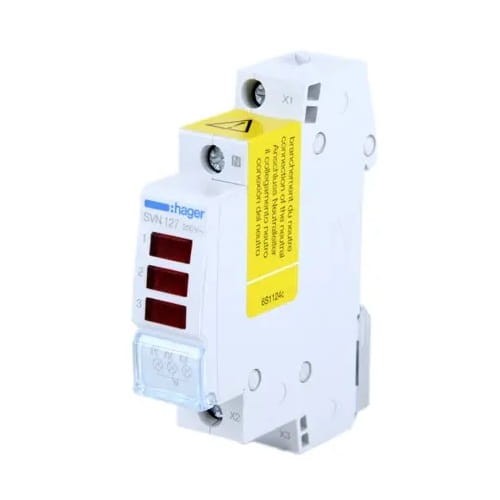 Luz indicadora de LED triple roja 230VAC SVN127 HAGER GPV-401-84