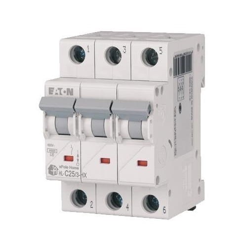 Interruptor automático C 25A 3P 6kA HN-C25/3 xPole Home 194893 EATON GPV-401-99