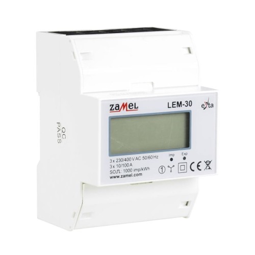 Contador de energía eléctrica trifásico 100A LCD LEM-30 ZAMEL GPV-401-109 (2)