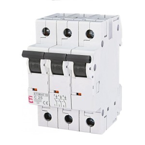 Interruptor automático C 25A 3P 10kA ETIMAT10 002135718 ETI