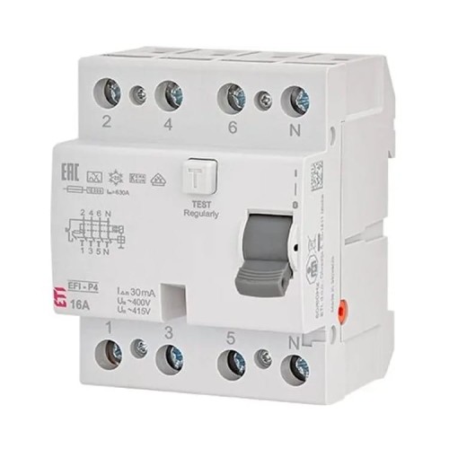 Interruptor diferencial 4P 25A 30mA tipo AC EFI6-P4 AC 25/0.03 002061651 ETI GPV-401-137