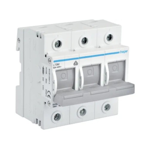 Interruptor fusible 3P 63A D02 L73M HAGER GPV-401-151