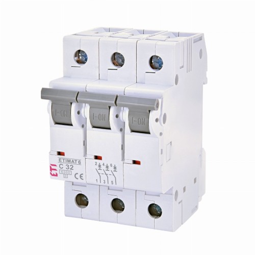 Interruptor automático C 32A 3P 6kA ETIMAT6 002145519 ETI GPV-401-163