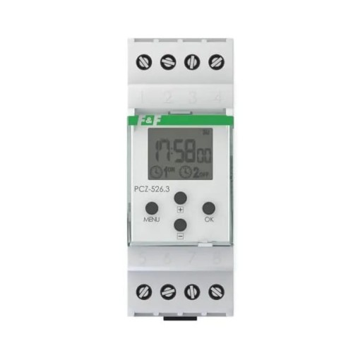 Temporizador PCZ-526,32x1P I=2x16A 24÷264V AC/DC 2 módulos PCZ-526.3 F&F GPV-401-166