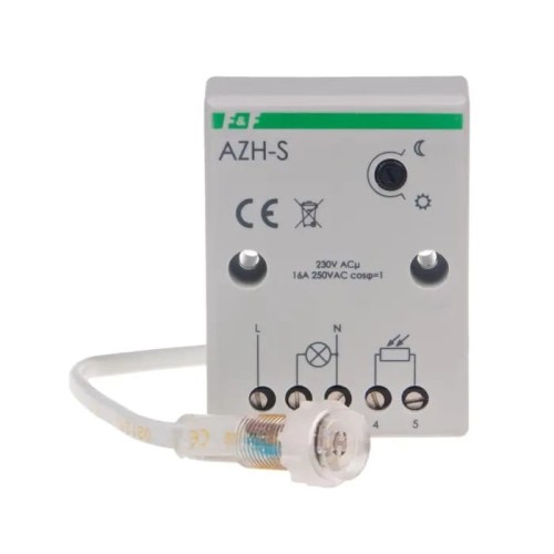 Interruptor crepuscular 16A 230V 2-1000 lux IP20/65 AZH-S F&F FILIPOWSKI GPV-401-181