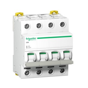 Seccionador aislante trifásico 4P 100A 415V AC iSW-100-4 Acti9 A9S65491 SCHNEIDER ELECTRIC