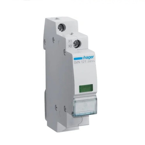 Piloto indicador LED verde 230VAC SVN121 HAGER GPV-401-195