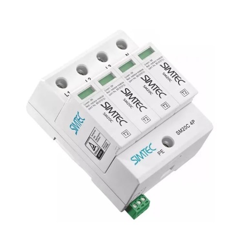 Simtec Protector contra Sobretensiones Tipo 2 (Clase C) 4P 20kA 1,5kV GPV-401-202
