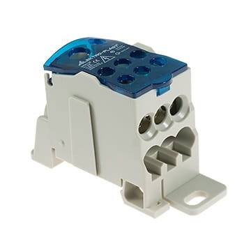 ELEKTRO-PLAST Bloque de distribución 1 polo 125A TH35 azul UKK-125 GPV-401-214