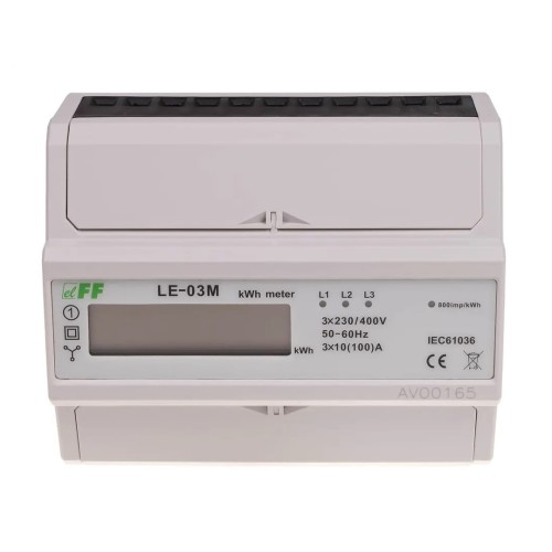 F&F FILIPOWSKI Contador de energía eléctrica 3 fases 100A LE-03M GPV-401-215