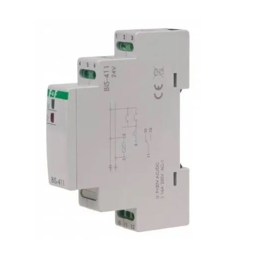 F&F Filipowski Relé biestable para riel 16A BIS-411-24V GPV-401-222