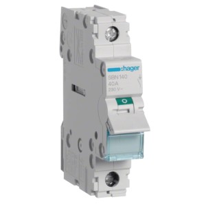 Hager Interruptor aislador monofásico 1P 40A 230V AC