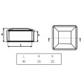 Tapón para perfiles de montaje 40x40 - gris tipo 2 GPV-19-02 (2)