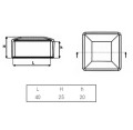 Tapón para perfiles de montaje 40x40 - negro plano tipo 3 GPV-19-03 (2)
