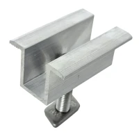 Abrazadera central H25 L50 sin tratar, con tornillo M8x25 y inserto para paneles de 35 mm