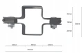 Abrazadera intermedia para paneles de vallado 40x60 antracita grafito GPV-700-01 (3)