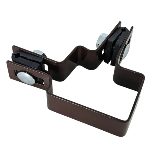 Abrazadera de esquina para paneles de vallado 40x60 marrón GPV-700-10 (2)