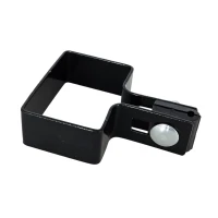 Abrazadera final para paneles de valla 40x60 mm negra