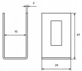 Abrazadera universal soporte conector para paneles de cerca negro GPV-700-17 (3)