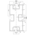 Perfil de aluminio 480cm 80x40 para tornillo hexagonal 90443 PV-01-39 (2)