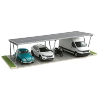 Cobertizo fotovoltaico VICA para 4 vehículos 2x2 módulos Carport