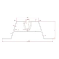 Puente trapezoidal 60cm H-40 de EPDM para tejados de chapa trapezoidal PV-02-03-03 (2)