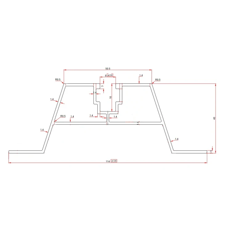 Puente trapezoidal 60cm H-40 de EPDM para tejados de chapa trapezoidal PV-02-03-03 (2)