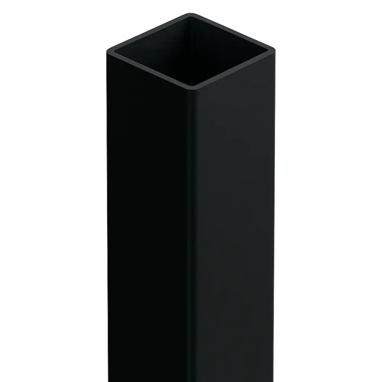 Poste de valla 80x80x2 mm, longitud 2,4 m, negro GPV-700-74 (2)