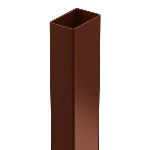 Poste de valla 60x40x1,2 mm, longitud 2,4 m, marrón GPV-700-68 (2)