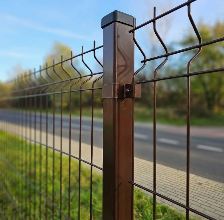 Poste de valla 60x40x1,2 mm, longitud 2,4 m, marrón GPV-700-68 (5)